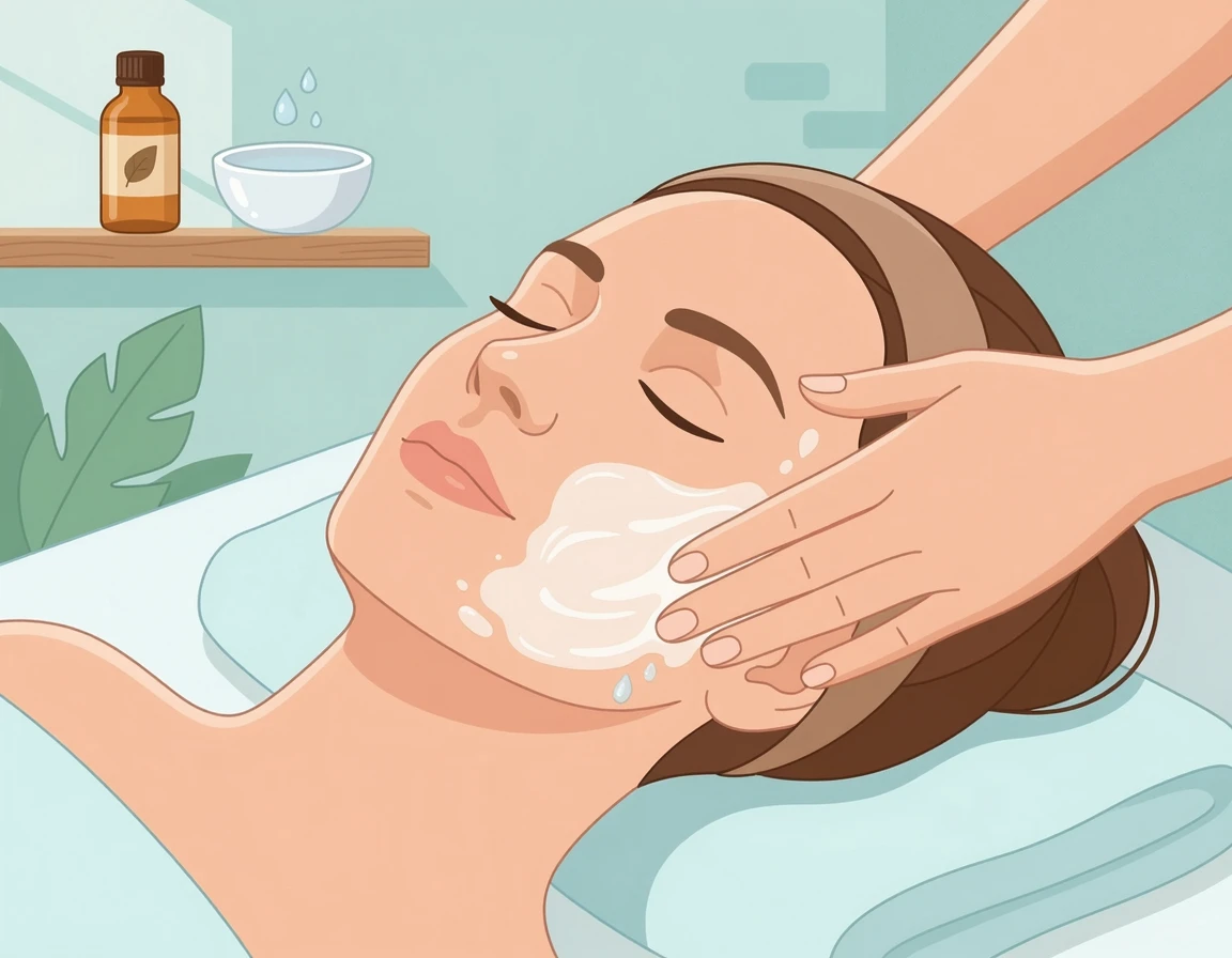 오일이 물과 만나 하얗게 유화되는 과정