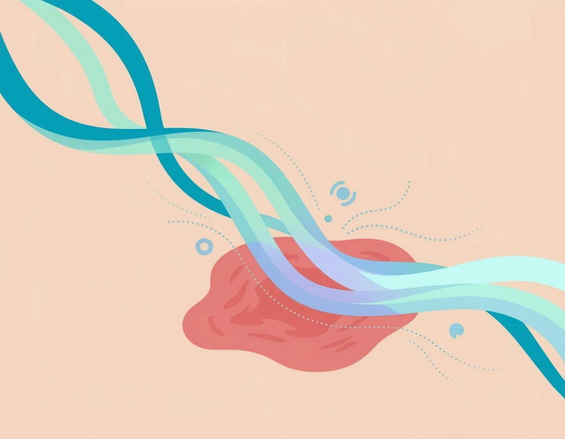 성난 피부를 진정시키는 블루 파장 일러스트