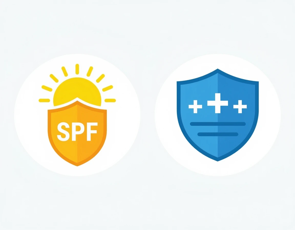 SPF와 PA 등급의 역할을 비교하는 일러스트